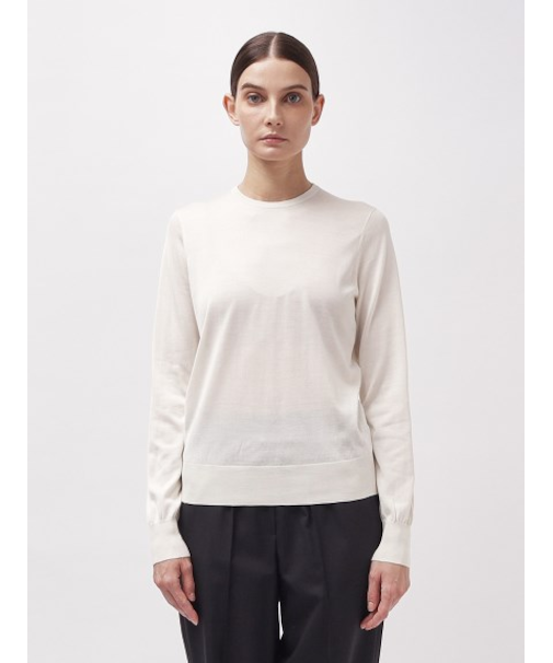 シルク クルーネックニット