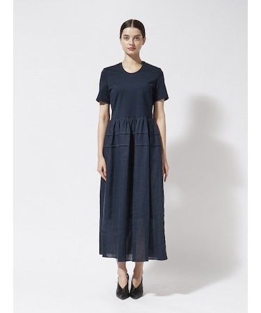 リネン コンビネーションワンピース