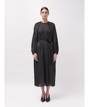 シルクコットン ギャザーワンピース