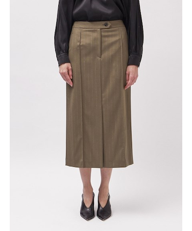 ピンストライプ ペンシルスカート