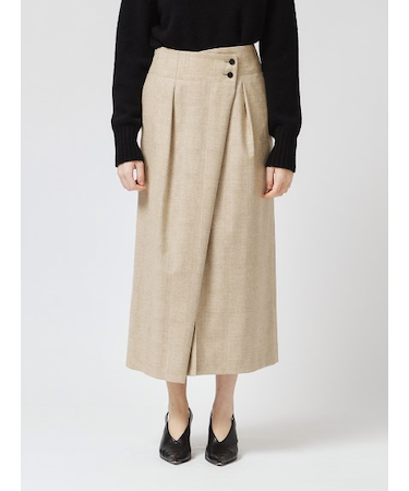 ラメチェックラップスカート