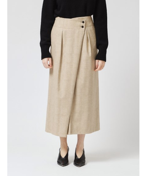 ラメチェックラップスカート