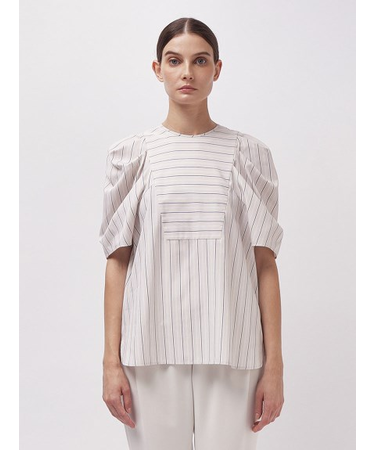 タックショルダー ブラウス