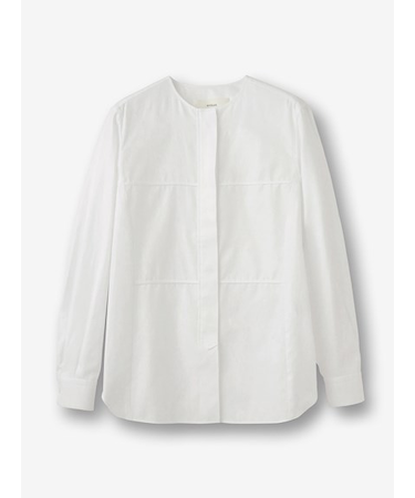 比翼ノーカラーブラウス