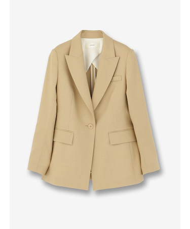 ウール混 ピークドラペルジャケット