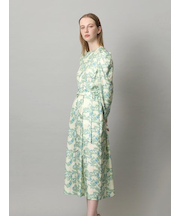 シルク プリントワンピース