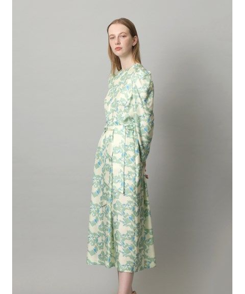 シルク プリントワンピース