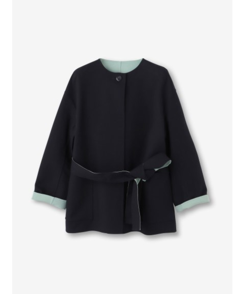 リバーシブル ノーカラージャケット