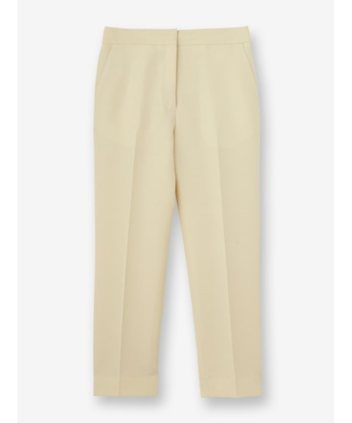 ウールシルク テーパードパンツ