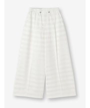 サテンボーダーワイドパンツ