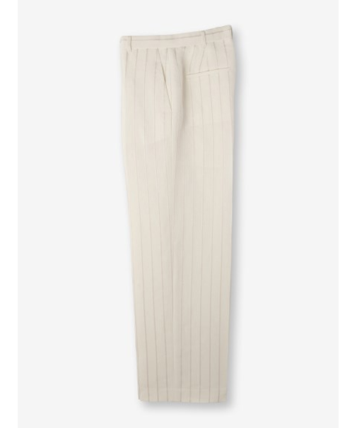 リネン混 ストライプパンツ