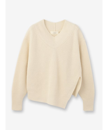 ペーパー混  Vネックニット