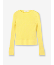 シルク混 スリットスリーブニット