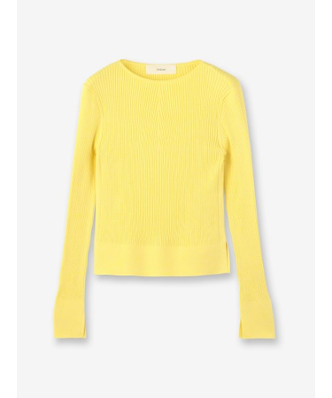 シルク混 スリットスリーブニット