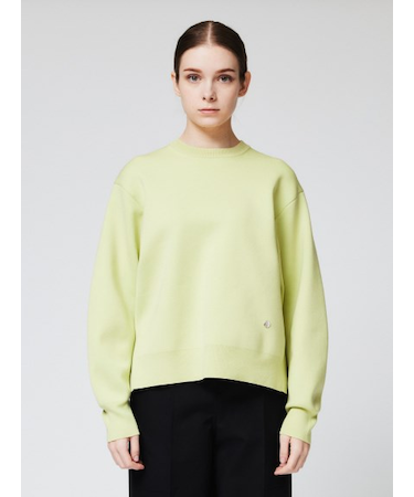 スムースニット クルーネックトップ