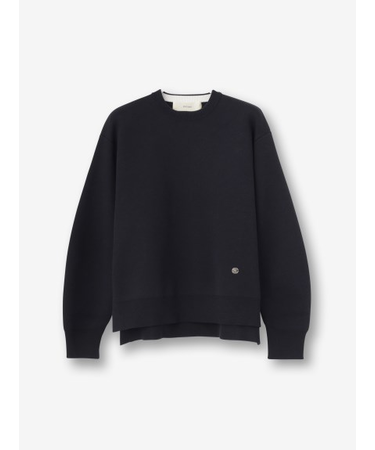スムースニット クルーネックトップ