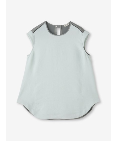 バイカラー ノースリーブブラウス