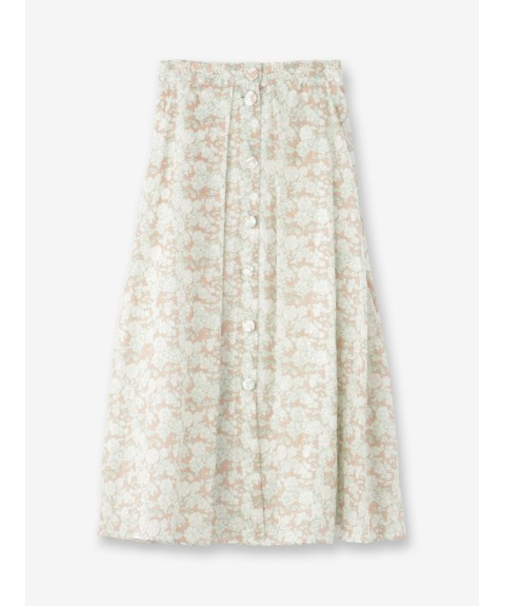 フラワー柄 プリーツスカート