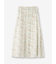 フラワー柄 プリーツスカート