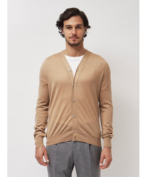 【カシミヤシルク】Vネックカーディガン