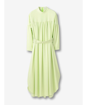 ベルト付き ハイネック ギャザーワンピース