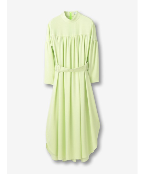 ベルト付き ハイネック ギャザーワンピース