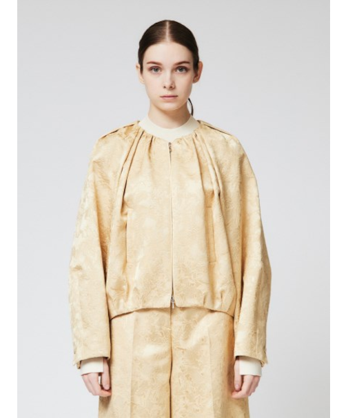 ジャカード ノーカラージャケット