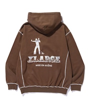 CONTRAST STITCH PULLOVER HOODED SWEATSHIRT