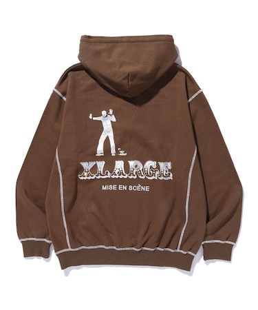 CONTRAST STITCH PULLOVER HOODED SWEATSHIRT