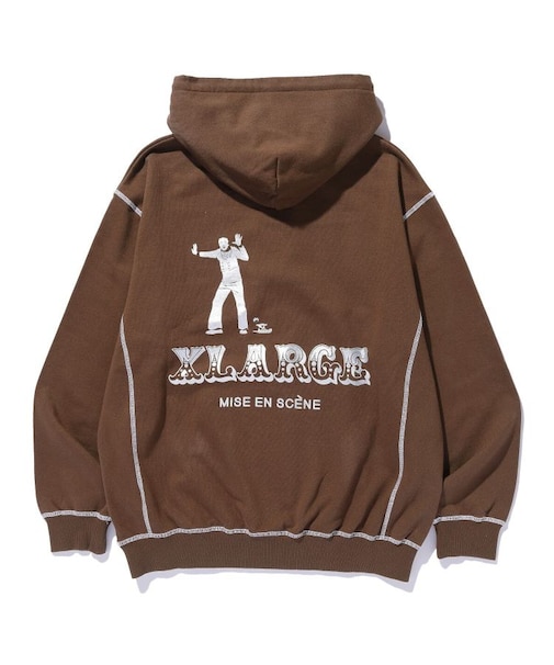 CONTRAST STITCH PULLOVER HOODED SWEATSHIRT