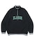 STRIPED RIB HALF ZIP SWEATSHIRT