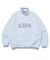 STRIPED RIB HALF ZIP SWEATSHIRT