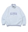 STRIPED RIB HALF ZIP SWEATSHIRT