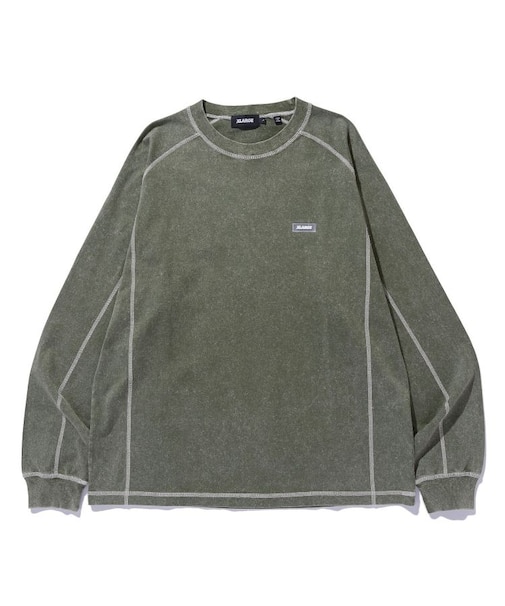 CONTRAST STITCH L/S TEE