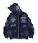 MULTI LOGO ZIP UP HOODED SWEATSHIRT
