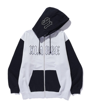 COLOR BLOCK ZIP HOODED SWEATSHIRT