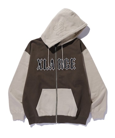 COLOR BLOCK ZIP HOODED SWEATSHIRT