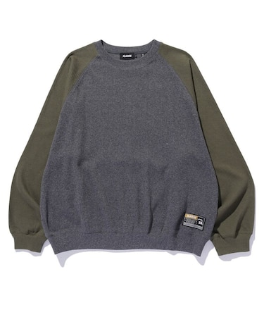 WAFFLE RAGLAN CREWNECK