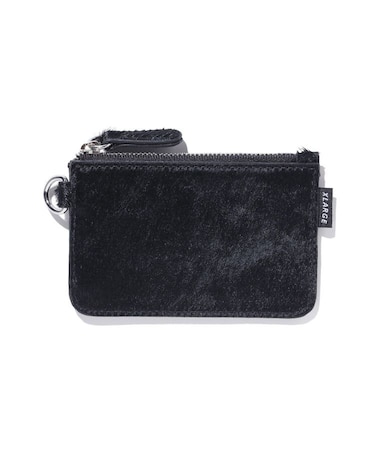 COW FUR COATED COIN AND CARD CASE