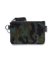 COW FUR COATED COIN AND CARD CASE