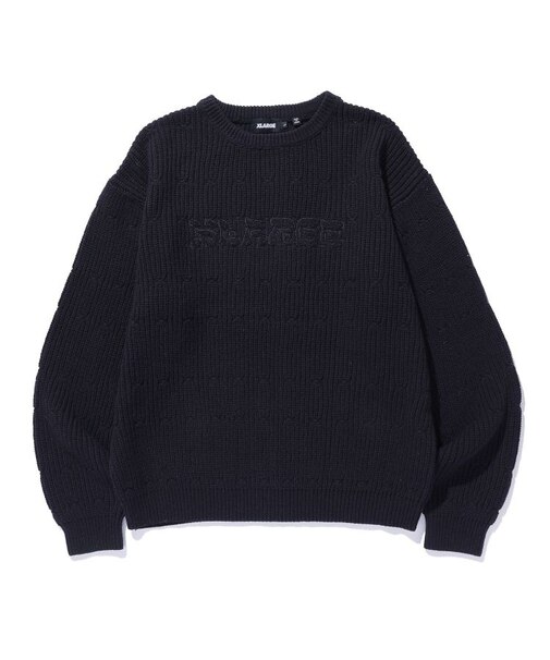 DEFORMED CABLE CREWNECK KNIT