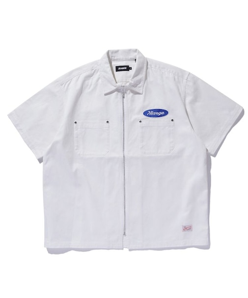 ZIP UP S/S WORK SHIRT