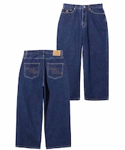 LA STITCH WIDE LEG DENIM PANTS