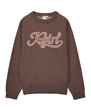 LETTERING LOGO JACQUARD KNIT TOP