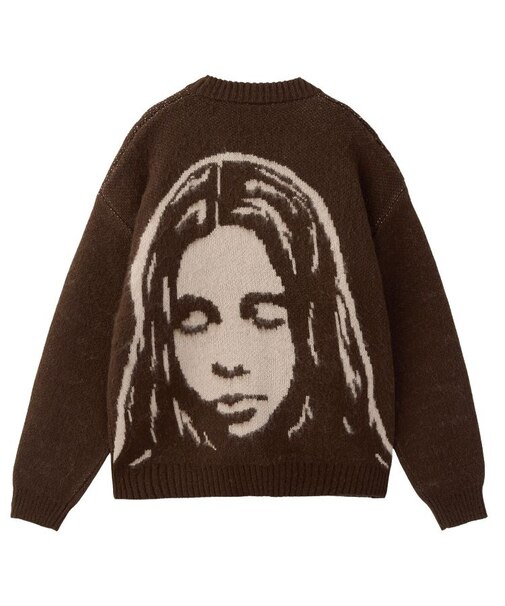 FACE JACQUARD KNIT CARDIGAN