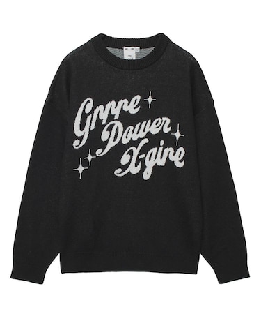 GIRL POWER LOGO JACQUARD KNIT TOP