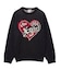 HEART LOGO JACQUARD KNIT TOP