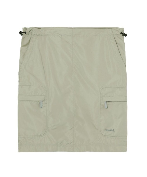 GATHERED WAIST CARGO SKIRT