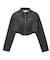 ZIP UP STAND COLLAR DENIM JACKET