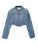 ZIP UP STAND COLLAR DENIM JACKET